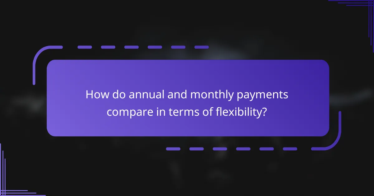 How do annual and monthly payments compare in terms of flexibility?